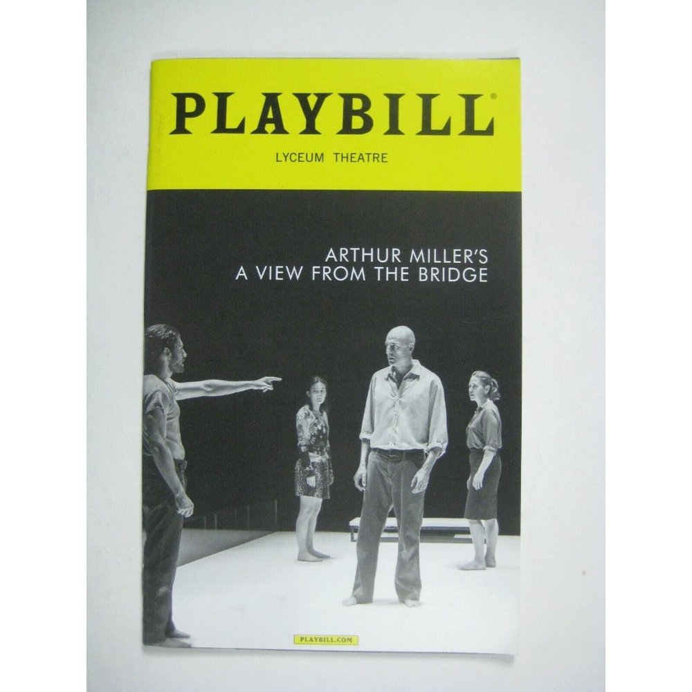 Arthur Miller's View From Bridge Playbill Opening Night November 2015 Gould